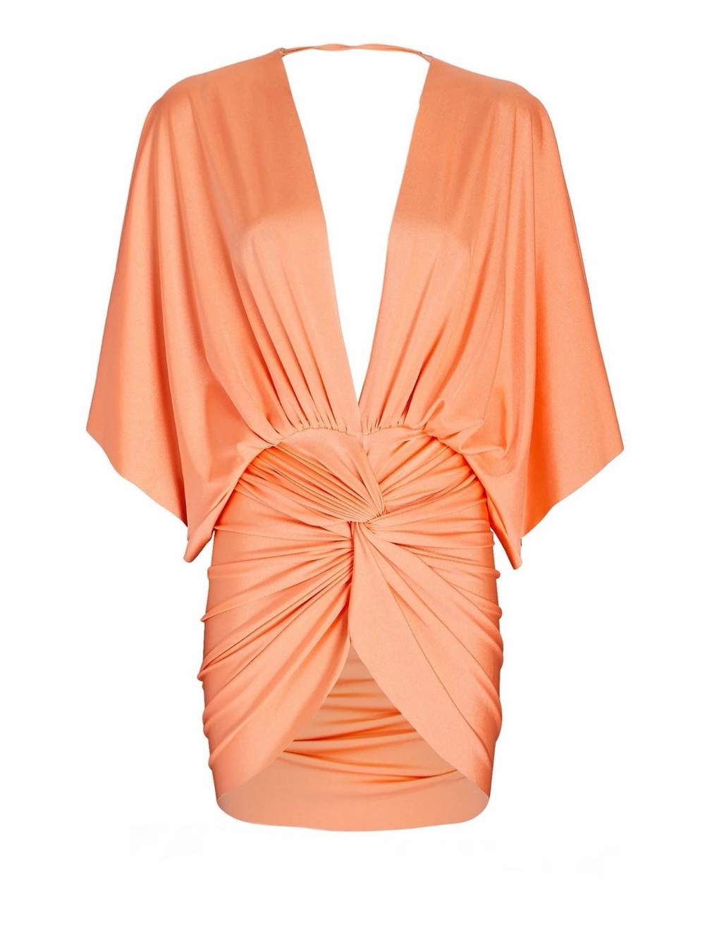 Baobab - Mia mini dress batwing ruched mini coral - Picture 2 of 7